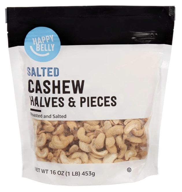 Amazon Brand - Happy Belly Cashew Halves & Pieces